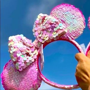Cupcakes & Cashmere Minnie Mouse Sequin Adult Ear Headband New